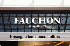 enseigne lumineuse lettre
